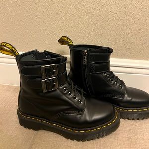 Dr. Martens 1460 8-Eye Bex Buckle Boot - Black